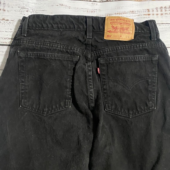 Levi's Retro 551 Relaxed Fit Tapered Leg Mom Jeans Black Women's Size 14 - Picture 15 of 16